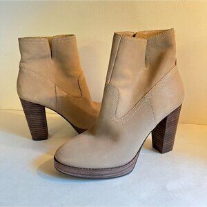 Lucky Brand Women's Leather Bootie Shoe Retro 1970s Western Style Size 8.5